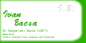 ivan bacsa business card